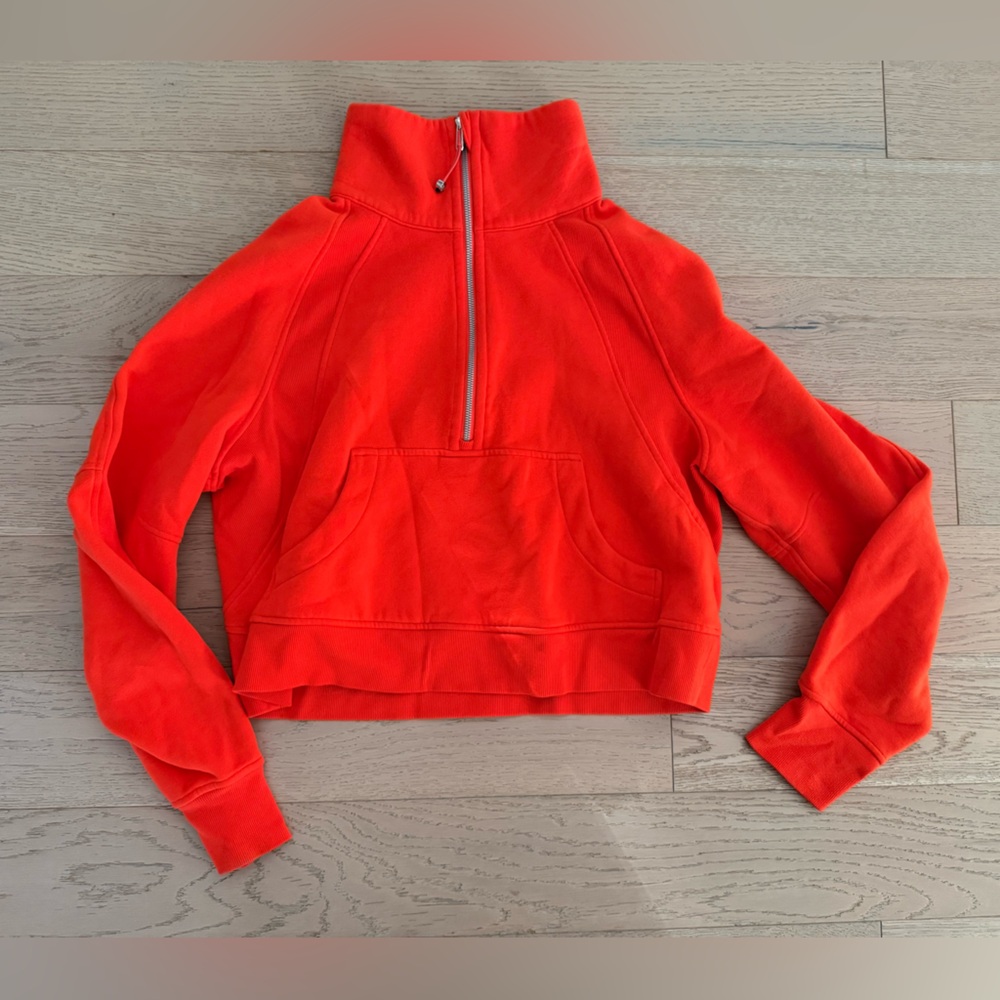 Lululemon - Solar orange Scuba funnel neck sweatshirt